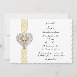 Unicorn Gult Snöre Bachelorette-partiets inbjudan