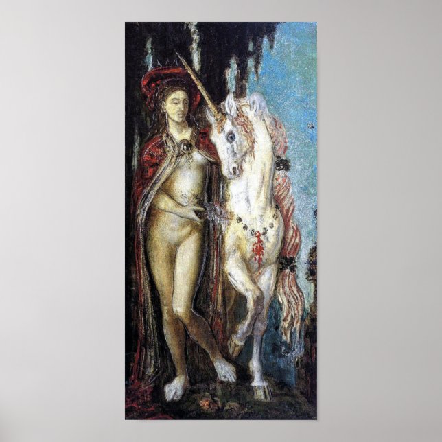 Unicorn – Gustave Moreau Poster (Framsidan)