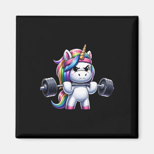 Unicorn Gym Deadlift Fitness Workout Weightlyftnin Magnet
