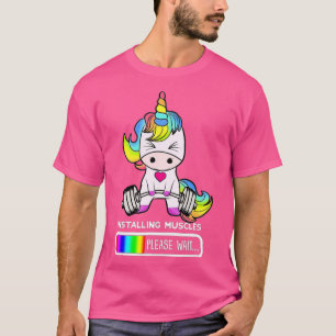 Unicorn Gym Installing Muscles Unicorn Weightlift T Shirt