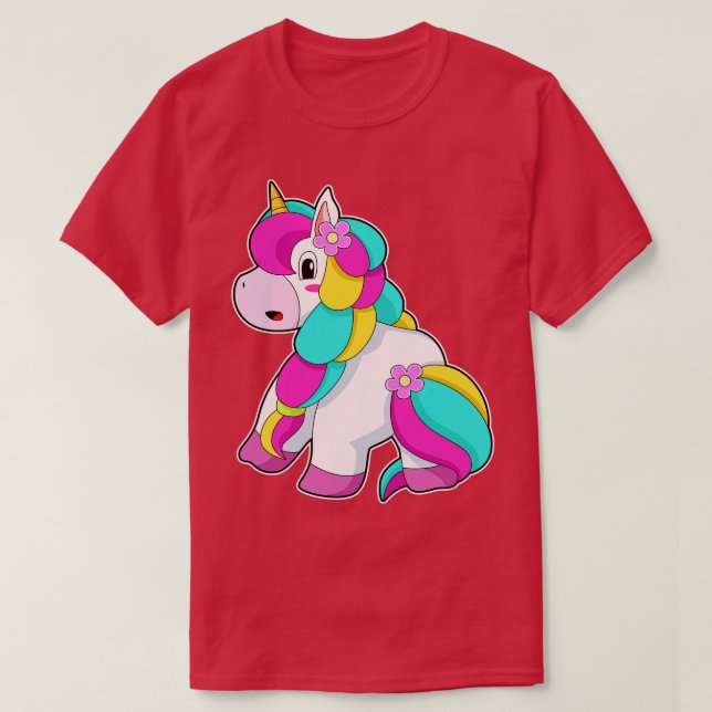 Unicorn Hair Braid T Shirt (Design framsida)