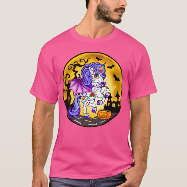 Unicorn Halloween 2022-vän T Shirt (Framsida)