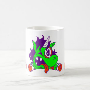 Unicorn halloween animal zombie creepy kaffemugg