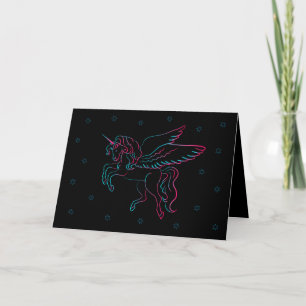 Unicorn hälsning card kort