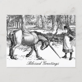 Unicorn Hälsning vykort
