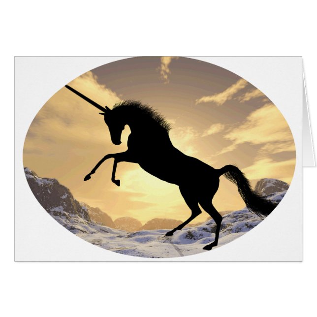 Unicorn Hälsningskort (Framsidan Horizontal)