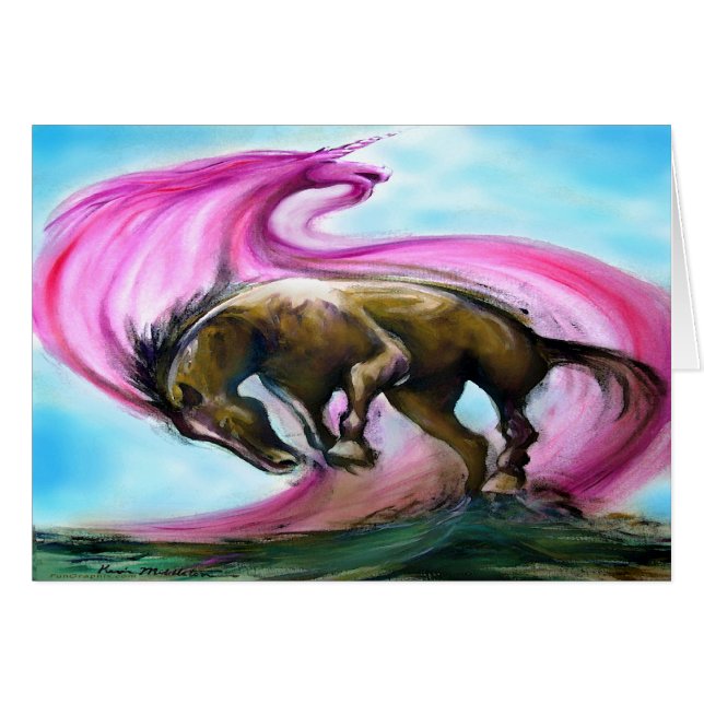 Unicorn Hälsningskort (Framsidan Horizontal)