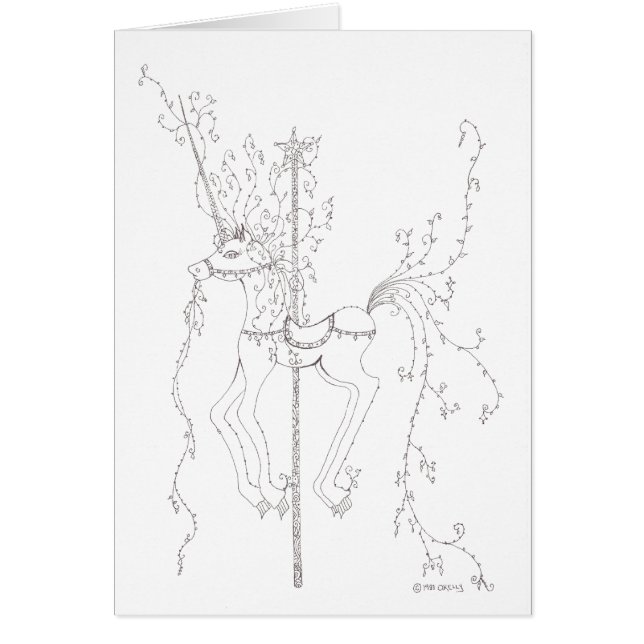 UNICORN HÄLSNINGSKORT (Framsidan)