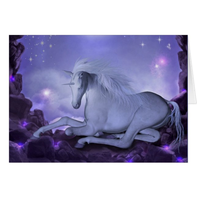 unicorn hälsningskort (Framsidan Horizontal)