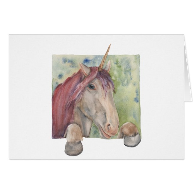 Unicorn Hälsningskort (Framsidan Horizontal)