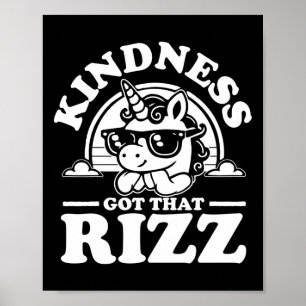Unicorn Har Rizz Stick Poster
