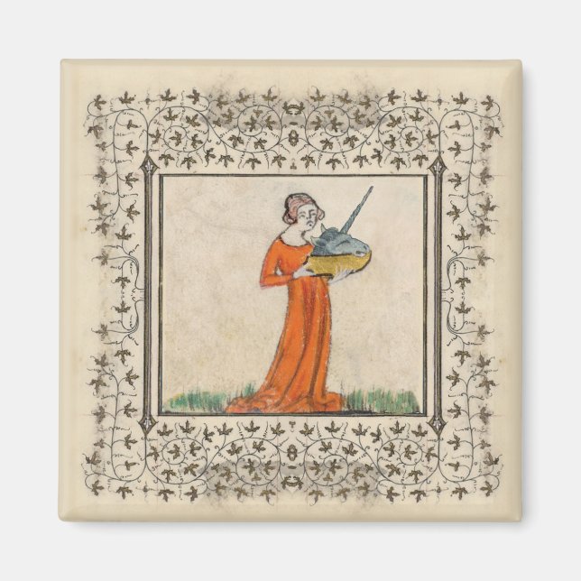 Unicorn Head-Anpassade Magnet (Framsidan)