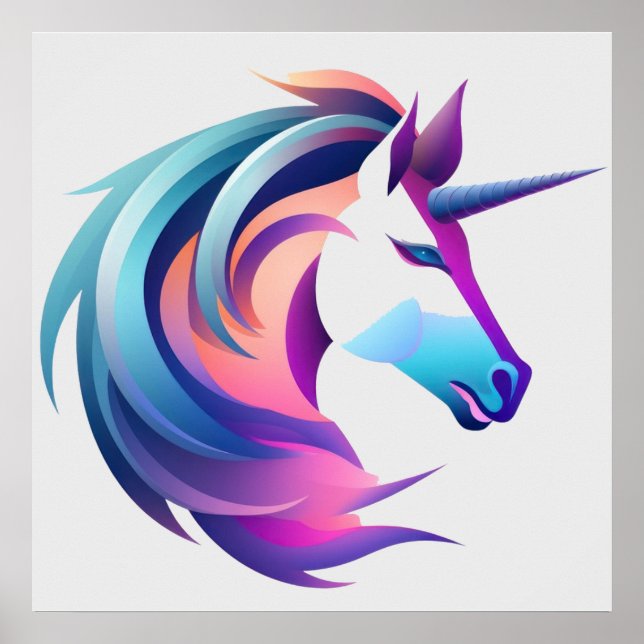 Unicorn Head Poster (Framsidan)