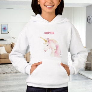 Unicorn head rosa gullig namn t shirt