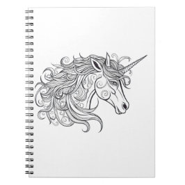Unicorn Head Teckning Anteckningsbok