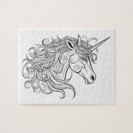 Unicorn Head Teckning Small Pussel