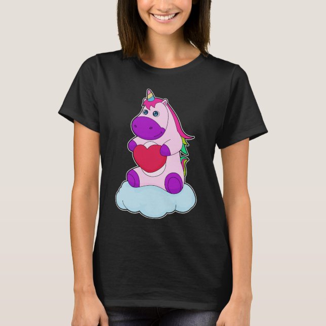 Unicorn Heart T Shirt (Framsida)