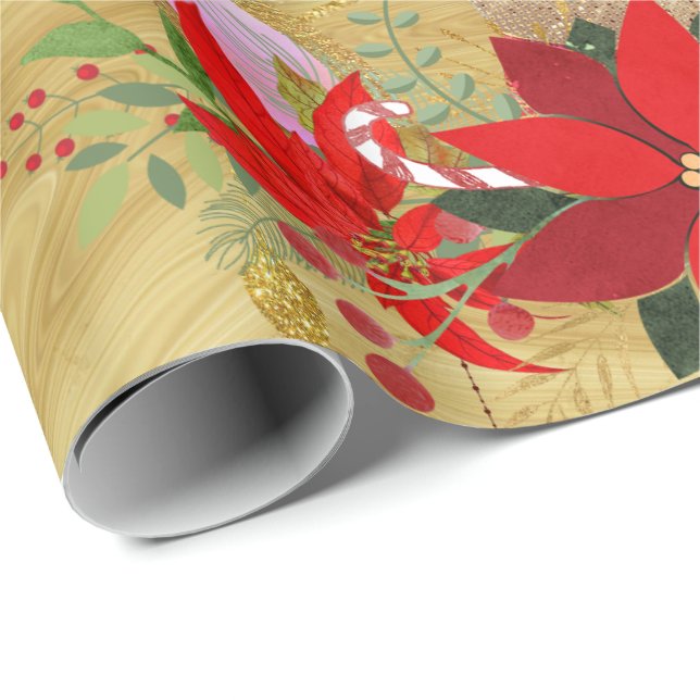 Unicorn-Helgdagar Lux Unicorn Spark Red Presentpapper (Rullad Hörn)