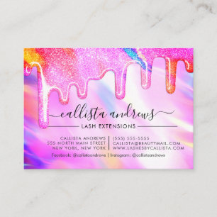 Unicorn HoloGraph Glitter Drives Lash-eftervård Visitkort