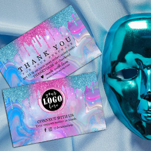 Unicorn HoloGraph Glitter-drivrutiner - tack Visitkort