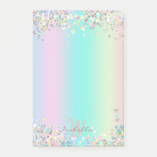 Unicorn HoloGraph Glitter Post-it Block