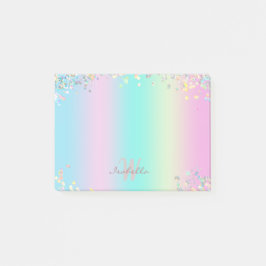 Unicorn HoloGraph Glitter Post-it Block