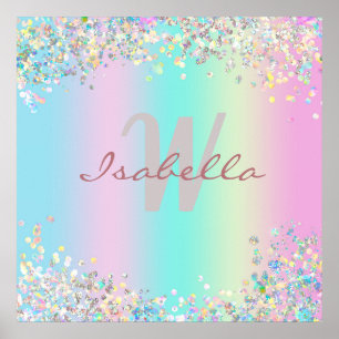 Unicorn HoloGraph Glitter Poster