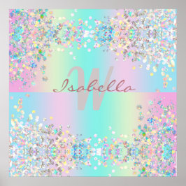 Unicorn HoloGraph Glitter Poster