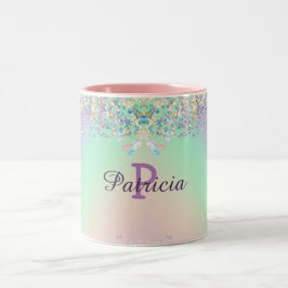 Unicorn HoloGraph Glitter Två-Tonad Mugg