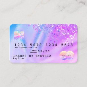 Unicorn Holograph Modern Kredit Card-Logotyp Visitkort