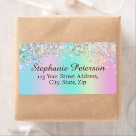 Unicorn Holography Glitter Shipping Adress Fraktsedel
