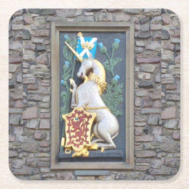 Unicorn, Holyrood Palace Underlägg Papper Kvadrat (Framsidan)
