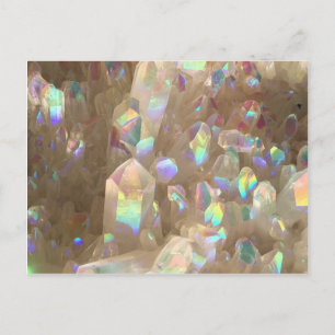 Unicorn Horn Aura Crystals Vykort