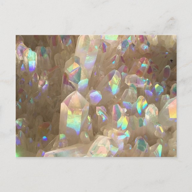 Unicorn Horn Aura Crystals Vykort (Framsida)