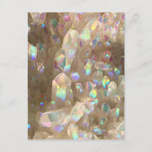 Unicorn Horn Aura Crystals Vykort