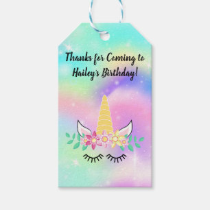 Unicorn Horn Party Favoriter-Märkre Presentetikett