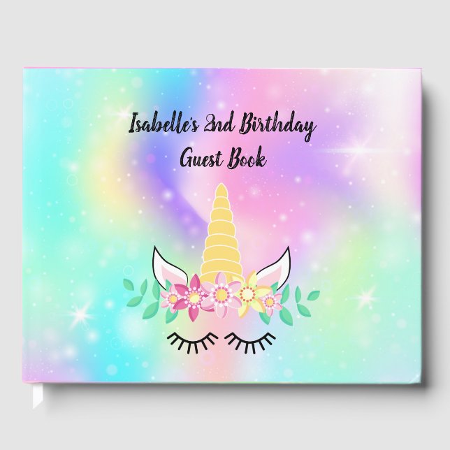 Unicorn Horn Party Guest Bok (Framsida)