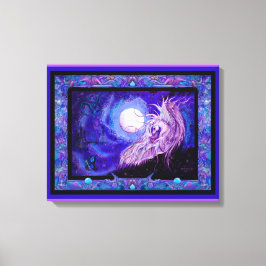 Unicorn Horse Pony Equus Equestrian Lila Canvastryck