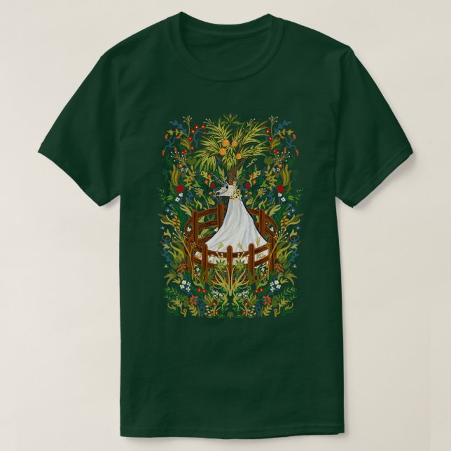 Unicorn Hunt mari lwyd T Shirt (Design framsida)