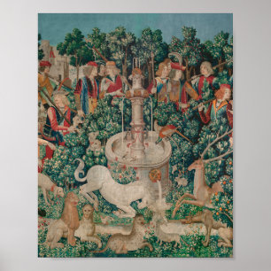 Unicorn Hunt Medieval Art - Unicorn hittas Poster