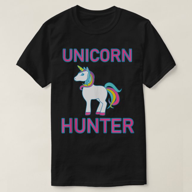 Unicorn Hunter Rainbow Myth Fairytale Unicorn Colo T Shirt (Design framsida)