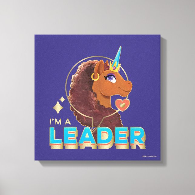 Unicorn "I’a Leader’ Design Canvastryck (Framsida)