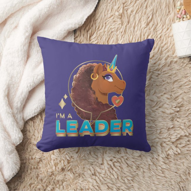 Unicorn "I’a Leader’ Design Kudde (Filt)
