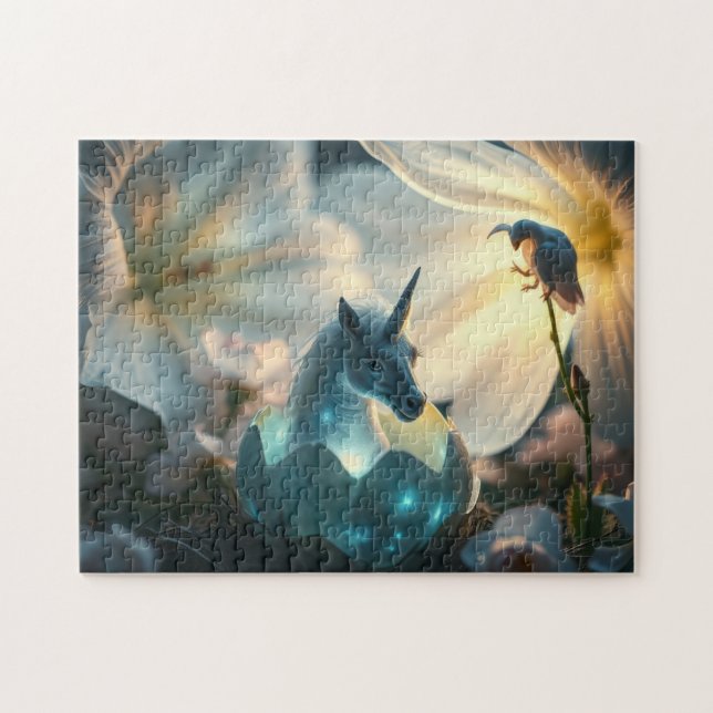Unicorn i baby pussel (Horisontell)