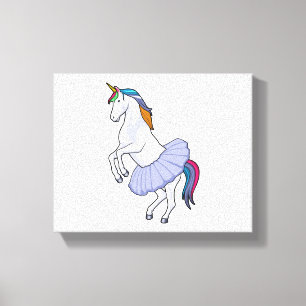 Unicorn i Ballet med Skirt Canvastryck