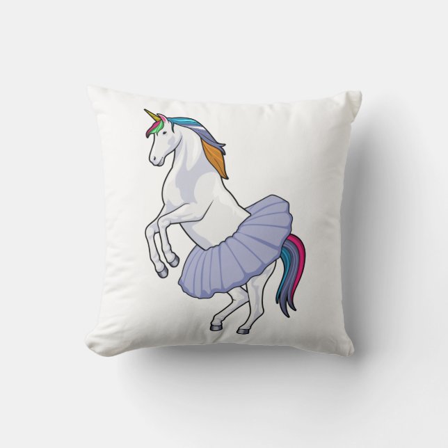 Unicorn i Ballet med Skirt Kudde (Framsida)