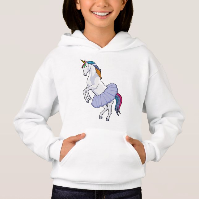 Unicorn i Ballet med Skirt T Shirt (Framsida)