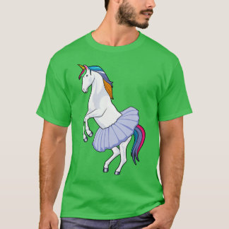 Unicorn i Ballet med Skirt T Shirt