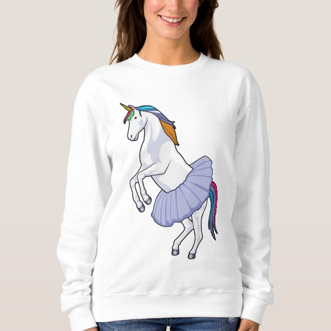 Unicorn i Ballet med Skirt T Shirt (Framsida)