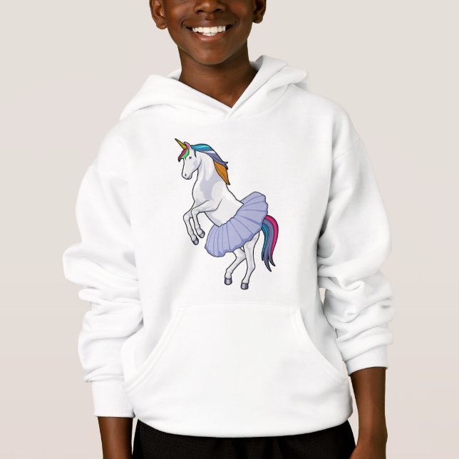 Unicorn i Ballet med Skirt T Shirt (Framsida)